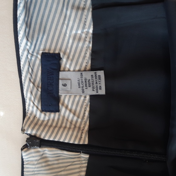 J. Crew Navy Cotton Pencil Skirt Size 6 - Picture 2 of 5